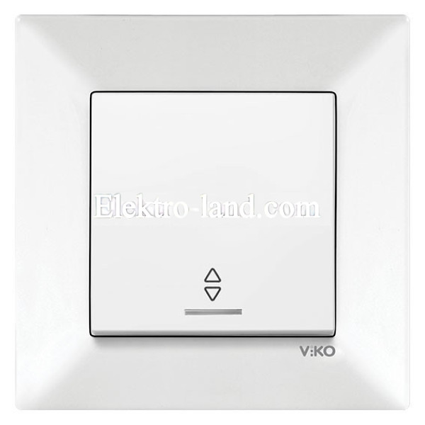 Переключатель одноклавишный проходной с подсветкой белый VIKO MERIDIAN 90970063
